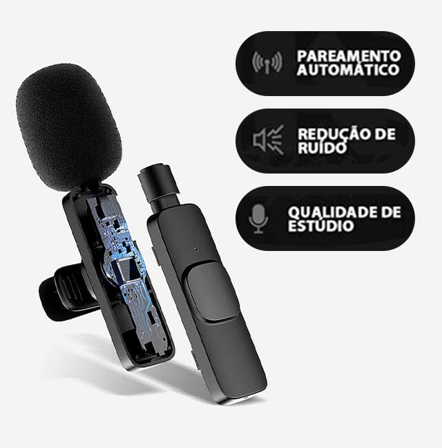 SonusPro - Microfone de lapela sem fio | LEVE 2 PAGUE 1 LOJA 